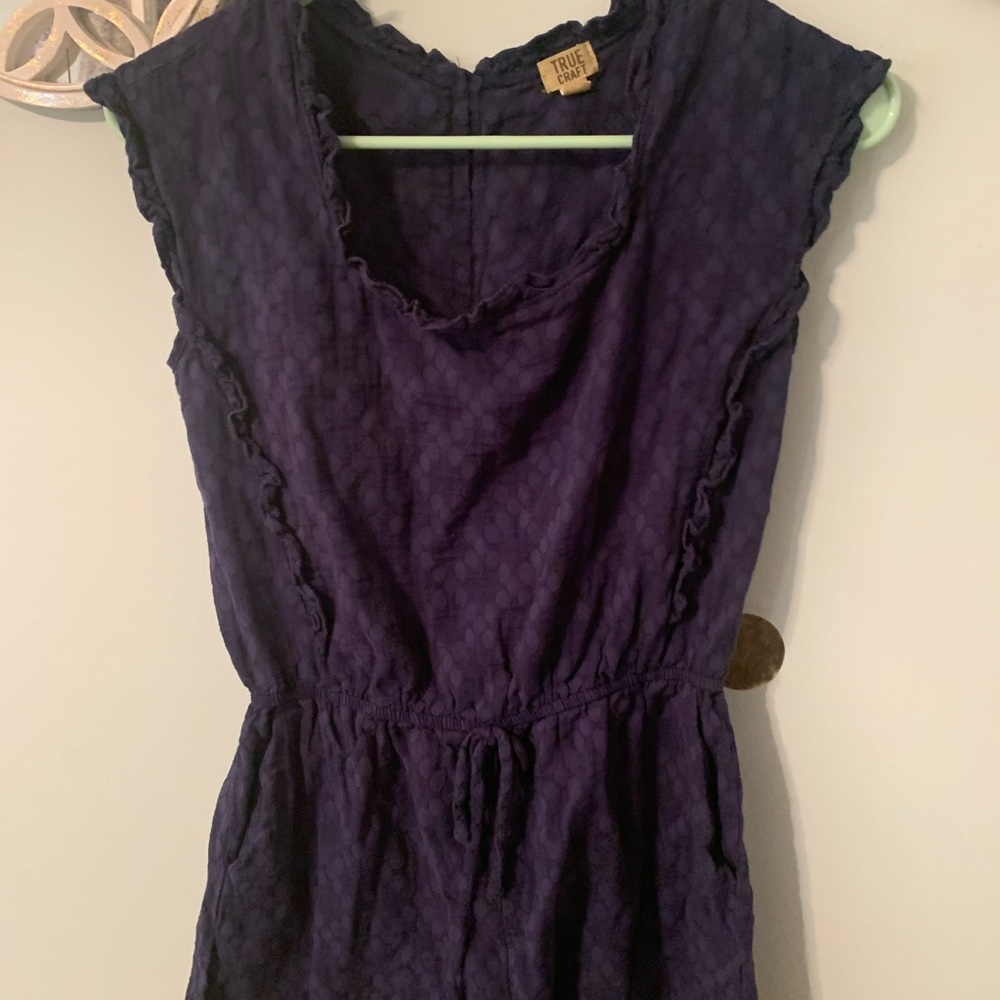 Navy blue true craft romper